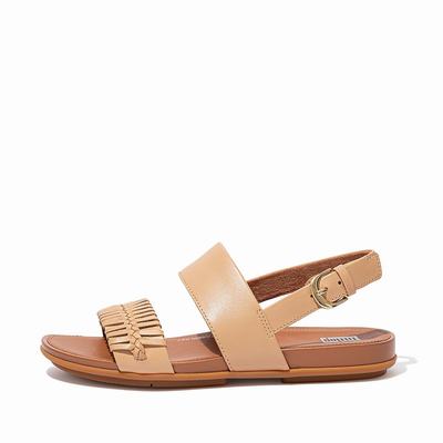 Fitflop Women's GRACIE Wrapped Weave Back-Strap Sandals - Brown, QW8143520
